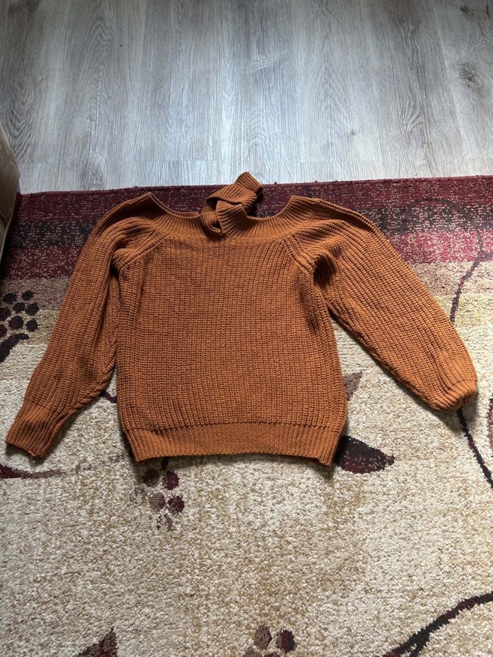Kids Cozy Rib-Knit Sweater - Rust